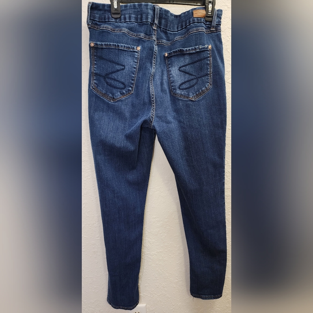 7 For All Mankind Dark Blue Slim/Skinny Jeans